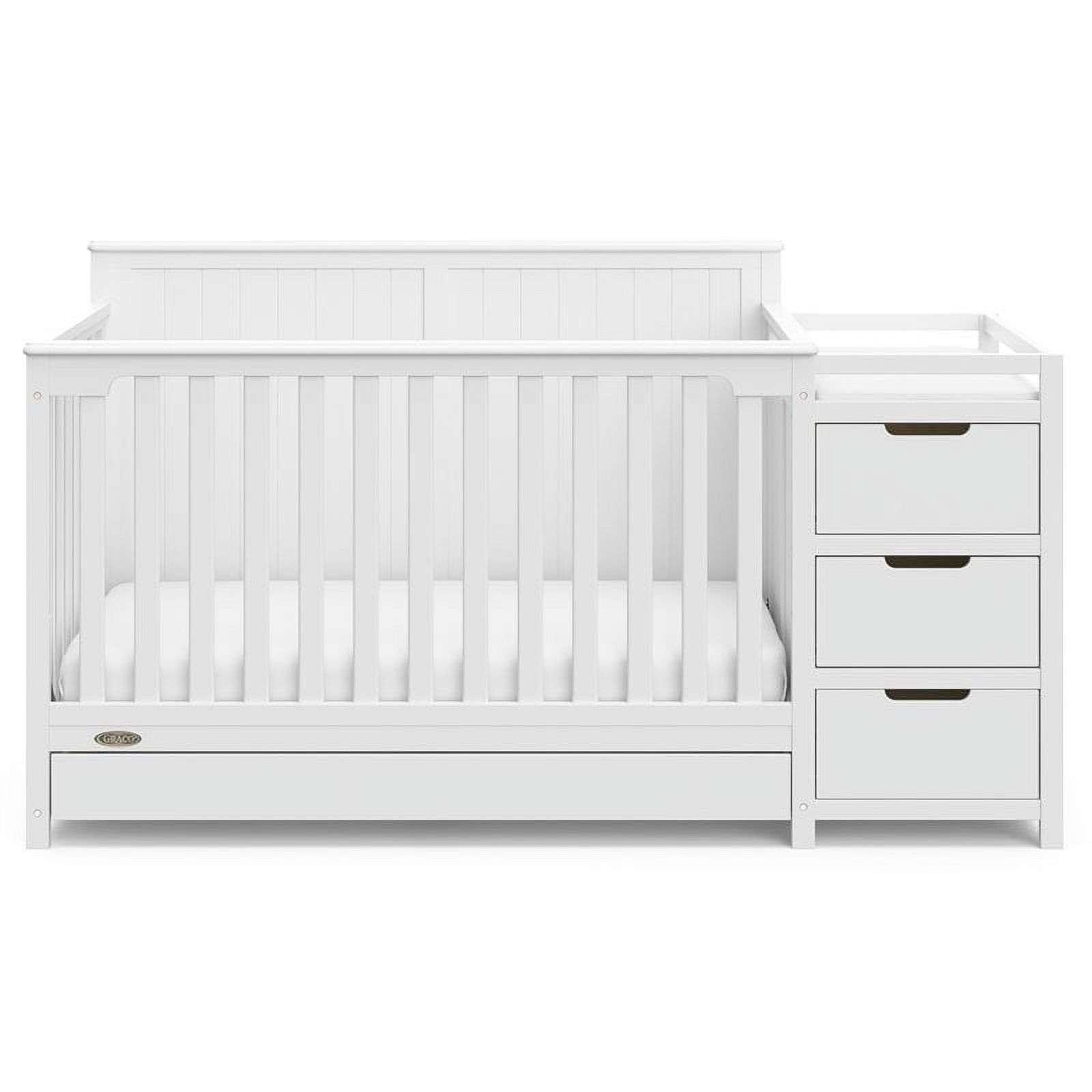 Graco Hadley 5-in-1 Convertible Crib and Changer with Drawer, White - image 1 of 14