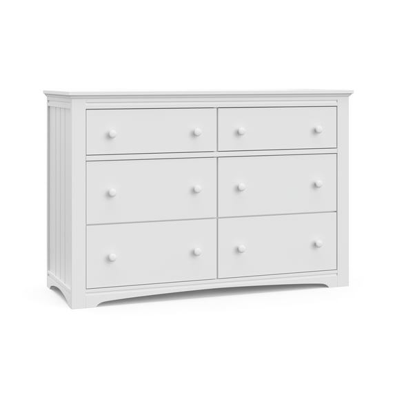 Graco Hadley 6-Drawer Classic Kids Double Dresser White