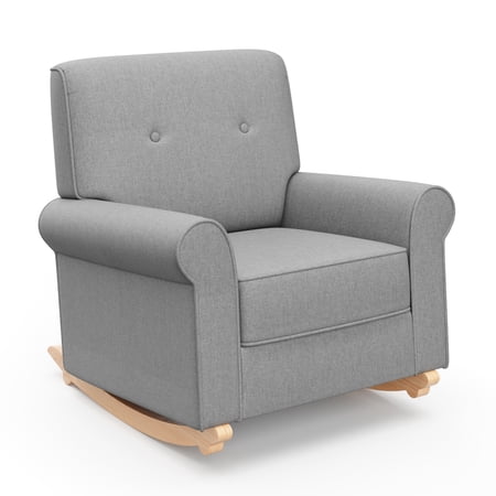 Graco Harper Poly-Linen Indoor Nursery Rocking Chair, Horizon Gray