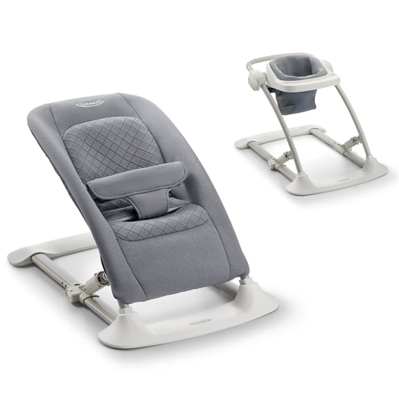 Graco Jumpstart 4-in-1 Adjustable Infant Activity Bouncer & Jumper, Versatile Baby Swing, Floor Seat, and Kids Chair with Snack Tray, Pristine