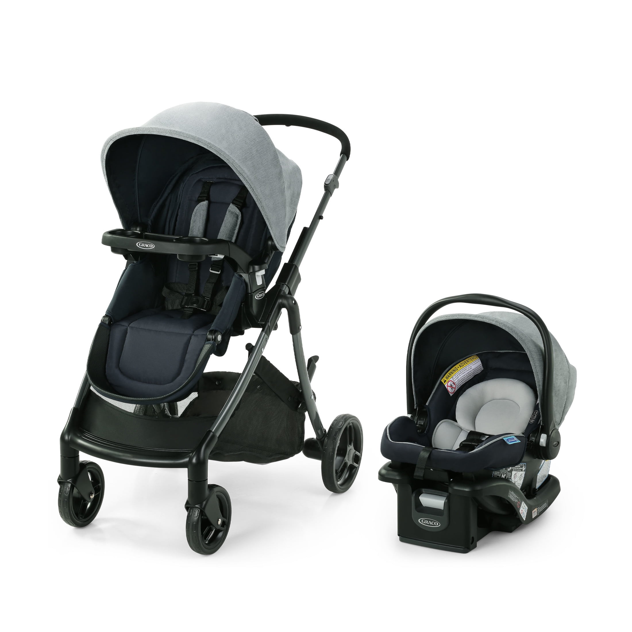 Graco Modes Closer Travel System with SnugRide 35 Lite LX Infant Car Seat, Nash, 22.9 lbs, Unisex