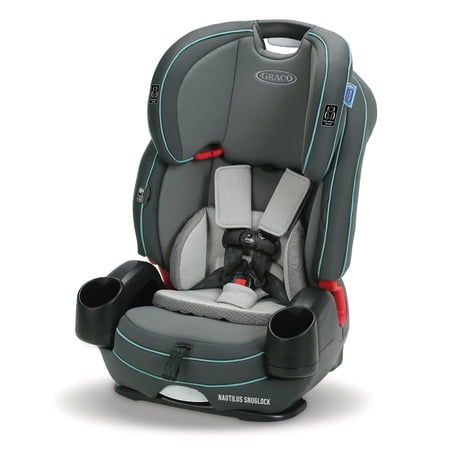 Graco Nautilus SnugLock 3-in-1 Harness Booster Car Seat, Kanai Teal