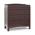thumbnail image 1 of Graco Noah 3 Drawer Infant Diaper Changing Table Dresser, Espresso, 1 of 9