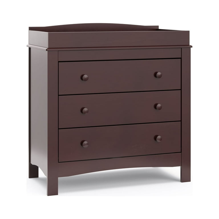 Graco Noah 3 Drawer Infant Diaper Changing Table Dresser Espresso
