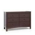 thumbnail image 1 of Graco Noah 6 Drawer Modern Double Dresser, Espresso, 1 of 11