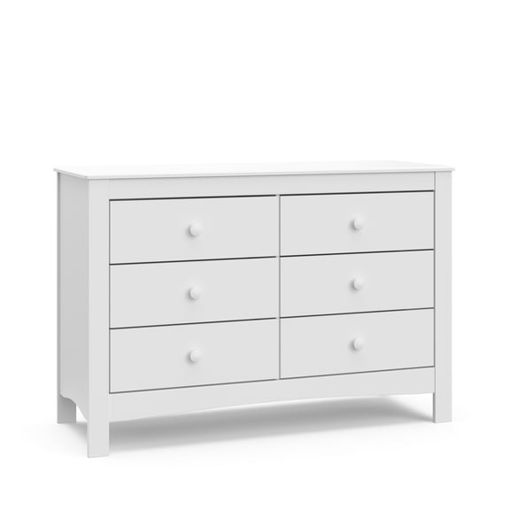 Graco Noah 6 Drawer Nursery Double Dresser, White