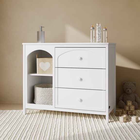 Graco Olivia 3 Drawer Combo Dresser, White