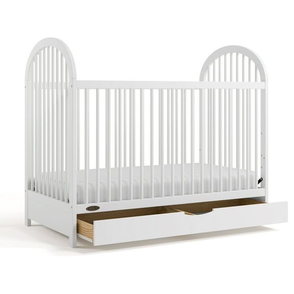 Graco Olivia 3-In-1 Convertible Baby Crib with Drawer, White