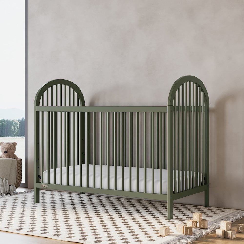 Graco Olivia 3-in-1 Convertible Baby Crib, Olive