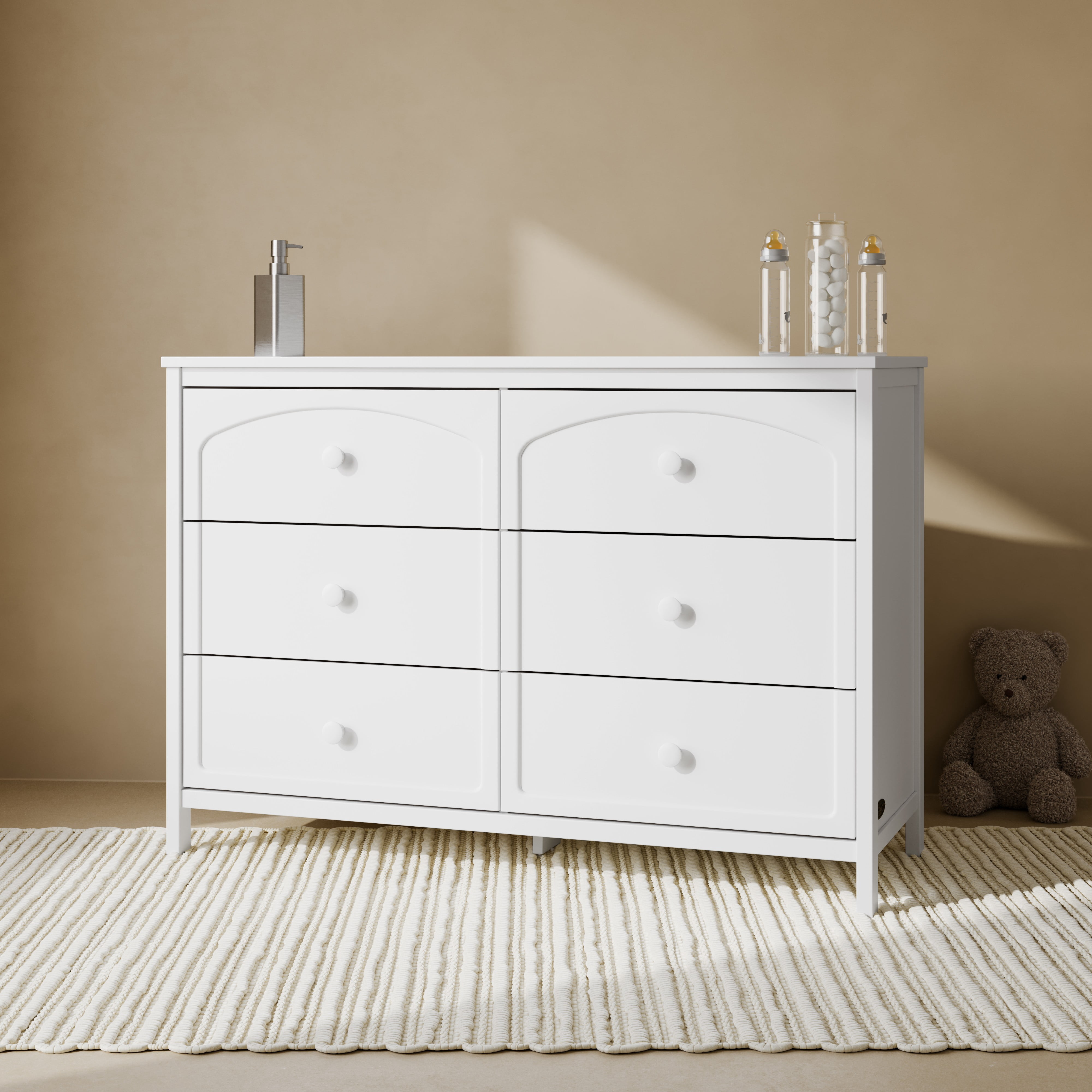 Graco Olivia 6 Drawer Double Dresser, White