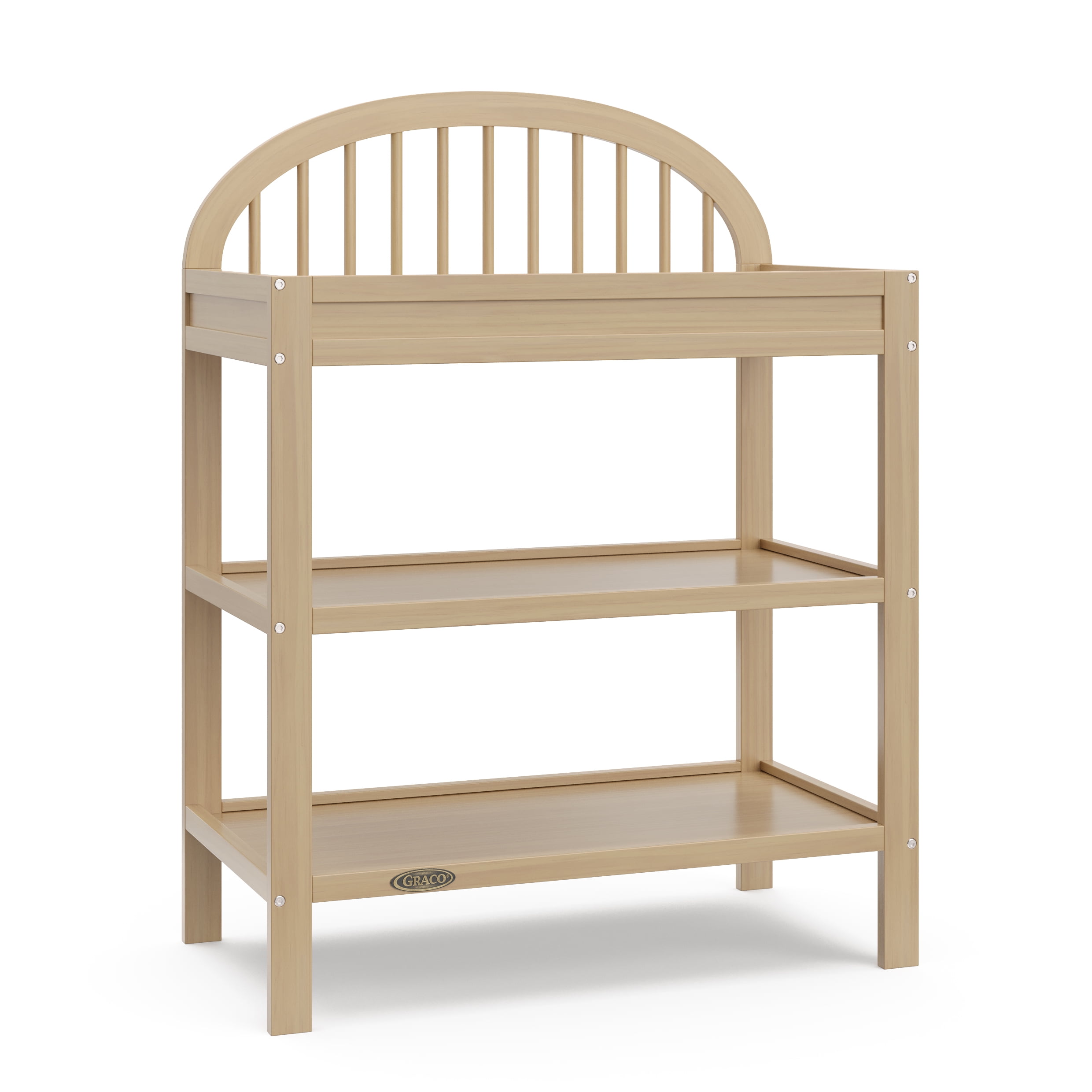 Graco Olivia Infant Wood Changing Table with Changing Pad, Driftwood