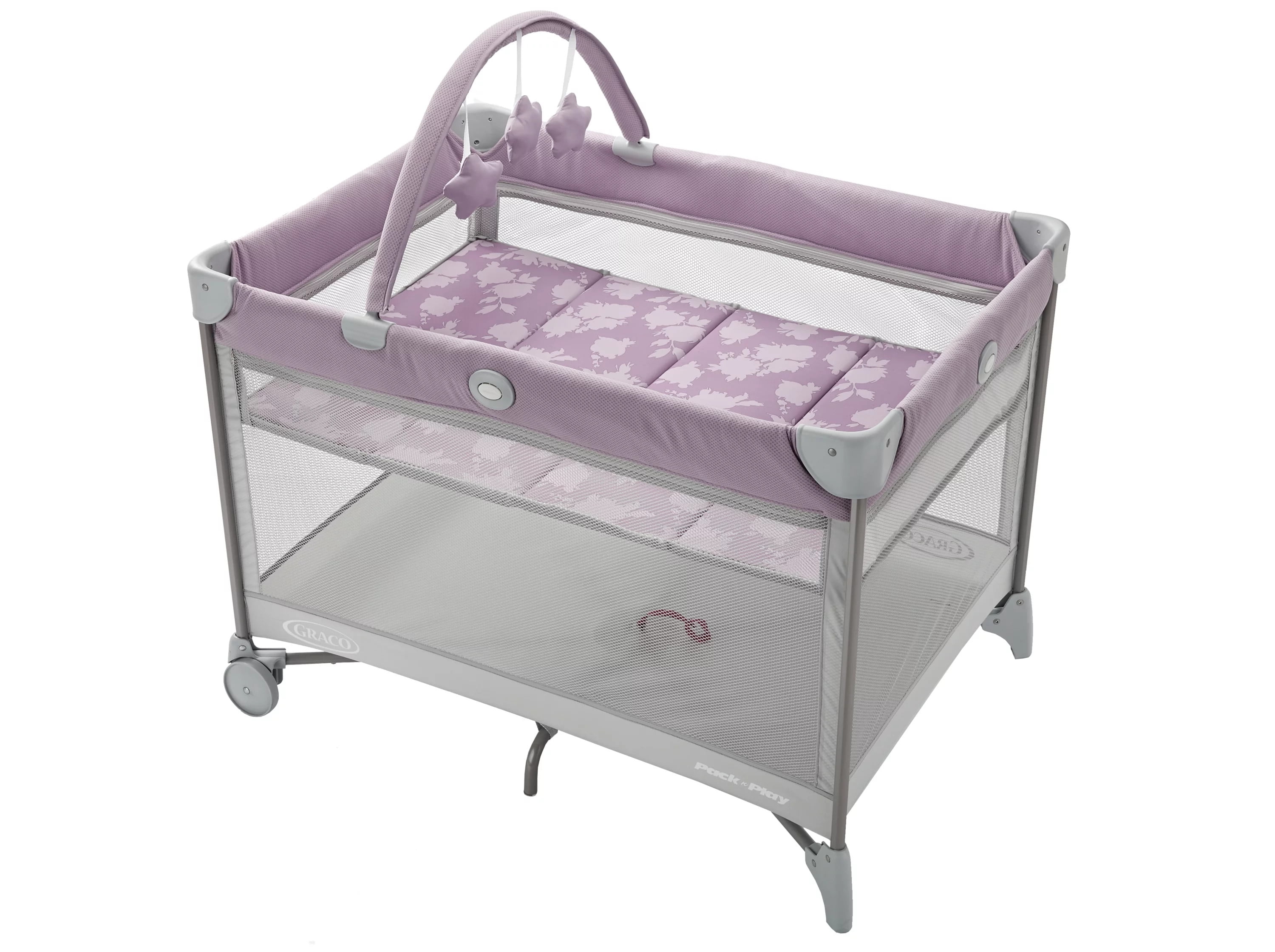 ハクアリード 22g Graco On The Go Zip Infant Playard, Lilac Mod - Walmart.com