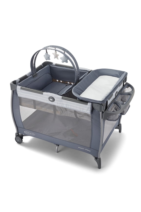 Pack 'n Play Playard Anywhere Dreamer Portable Playpen, Pristine, Blue