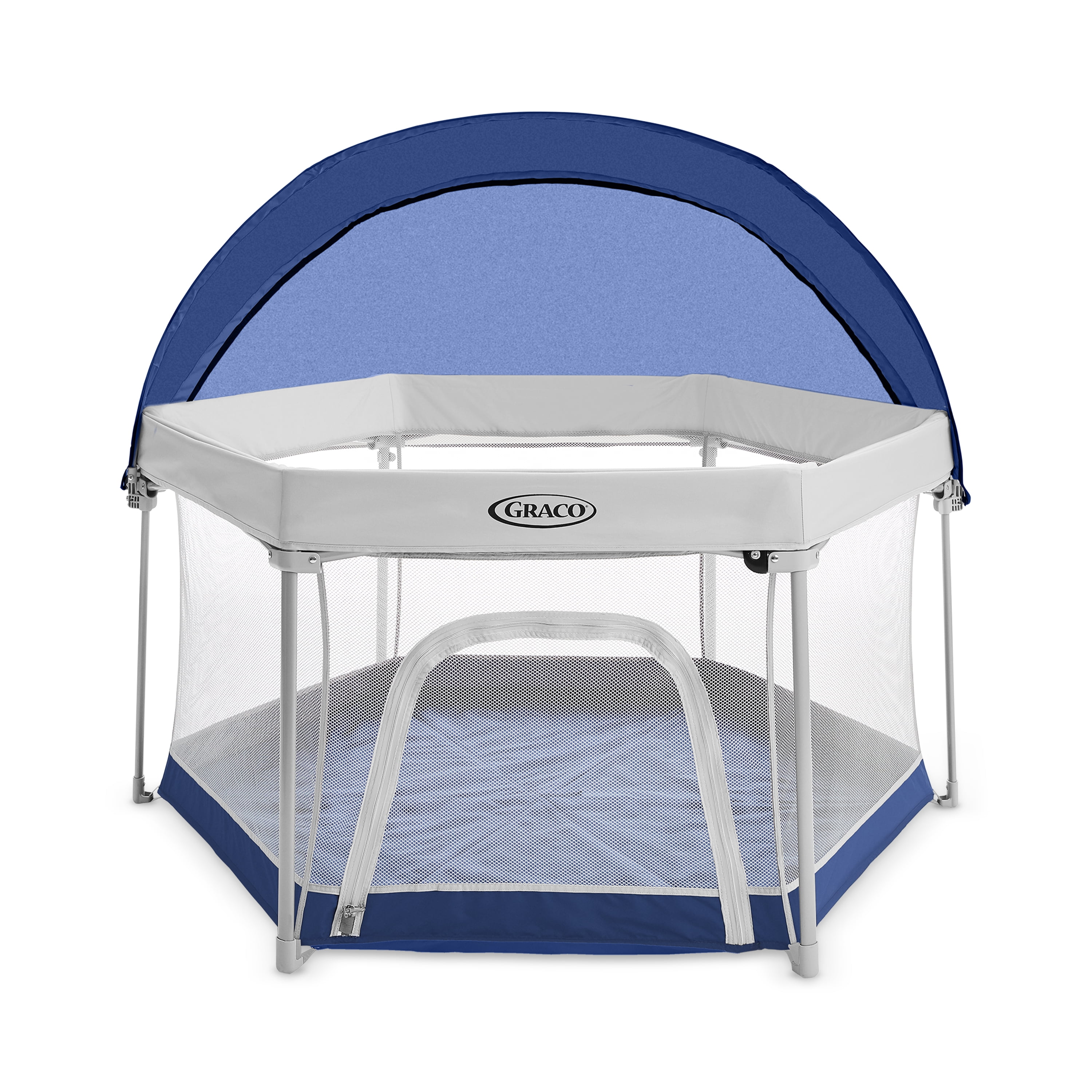 Graco Pack 'n Play LiteTraveler LX Playard, Outdoor and Indoor Use, Canyon, Blue, Unisex, 6 panels