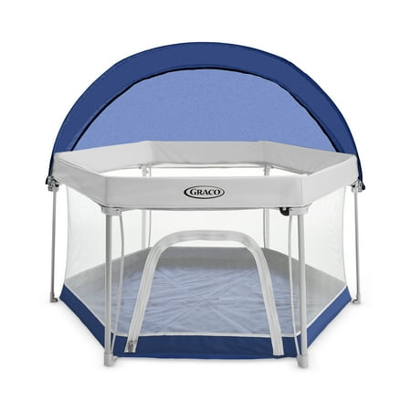 Graco Pack 'n Play LiteTraveler LX Playard, Outdoor and Indoor Use, Canyon, Blue, Unisex, 6 panels