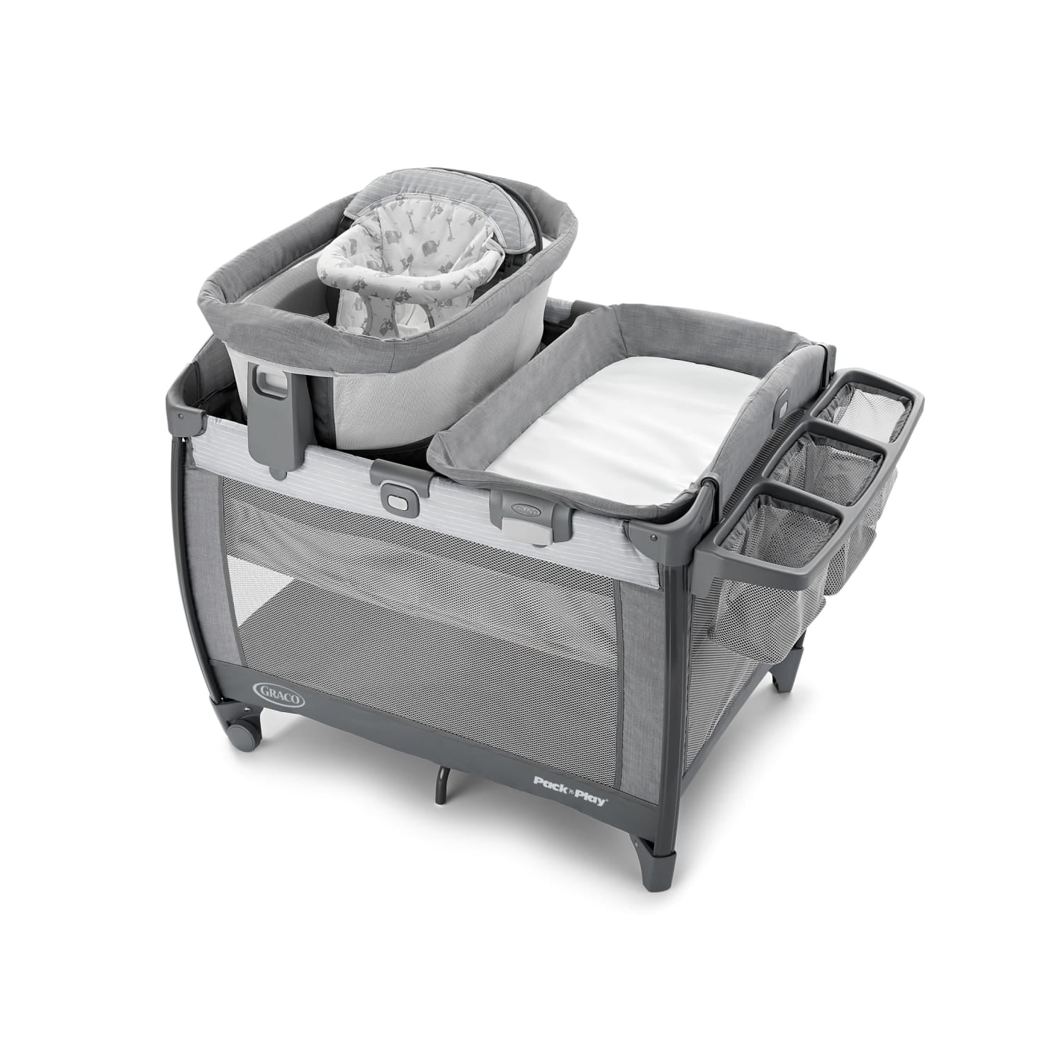 Graco Pack 'n Play Sit 'N Grow Playard, Lenny, Gray - Walmart.com