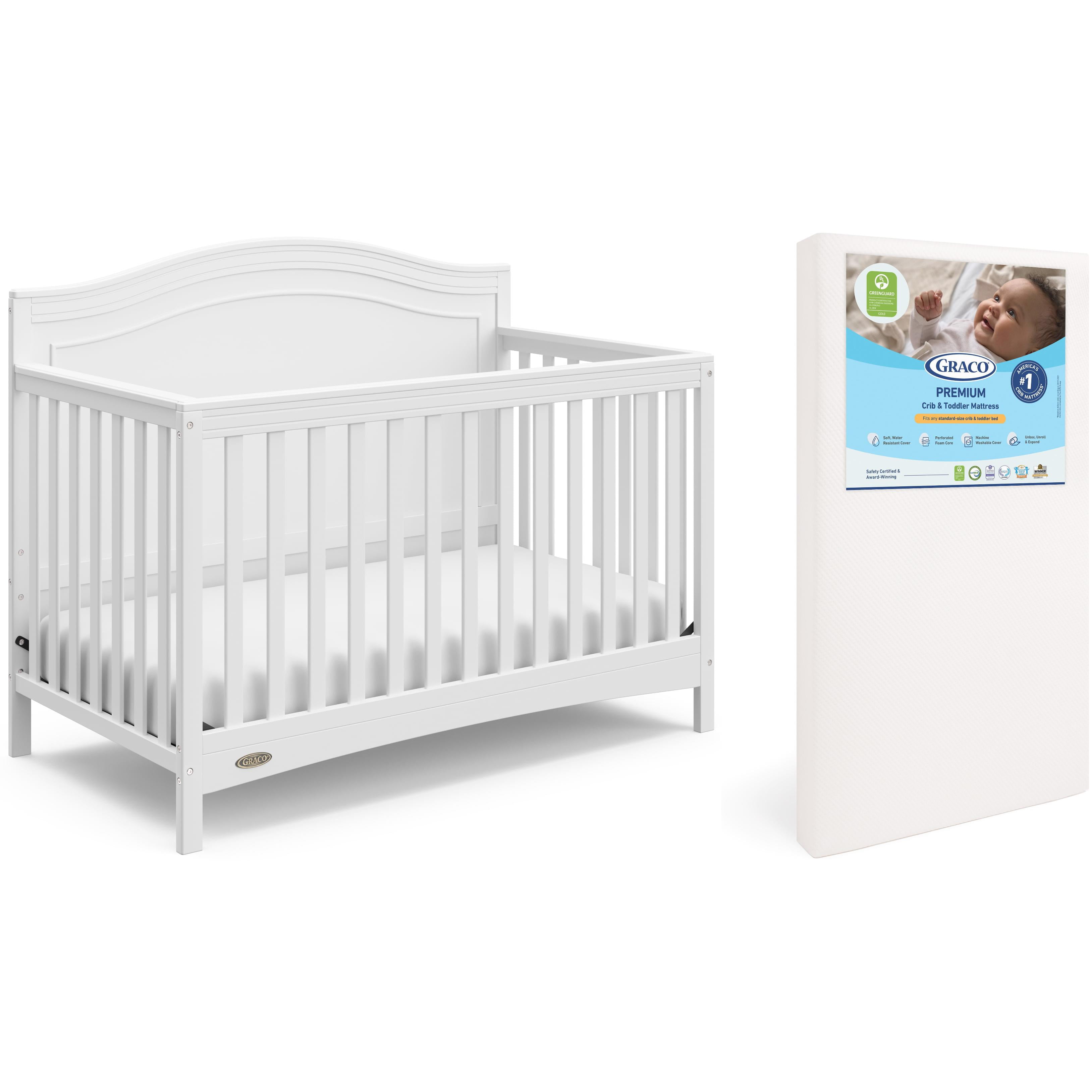 Graco Paris 4in1 Convertible Crib and Premium Crib & Toddler Mattress