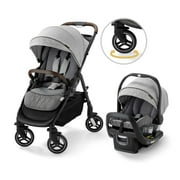 Graco Premier Merge Travel System with SnugRide SnugFit LX Infant Car Seat, Midtown, Grey
