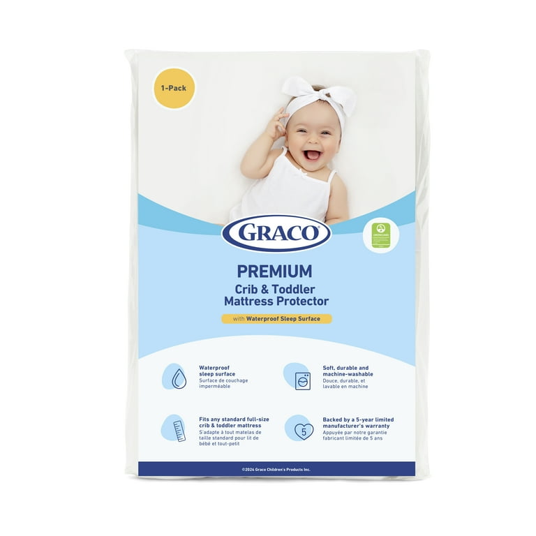 Graco Premium Waterproof Crib and Toddler Mattress Protector 1 Pack Walmart