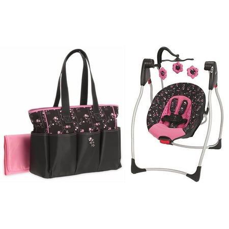 Graco Priscilla Comfy Cove Swing with Bonus Priscilla Diaper Bag