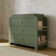 thumbnail image 1 of Graco Read-with-Me 3 Drawer Chest with Bookshelves and Removable Changing Topper, Olive with Driftwood, 1 of 14