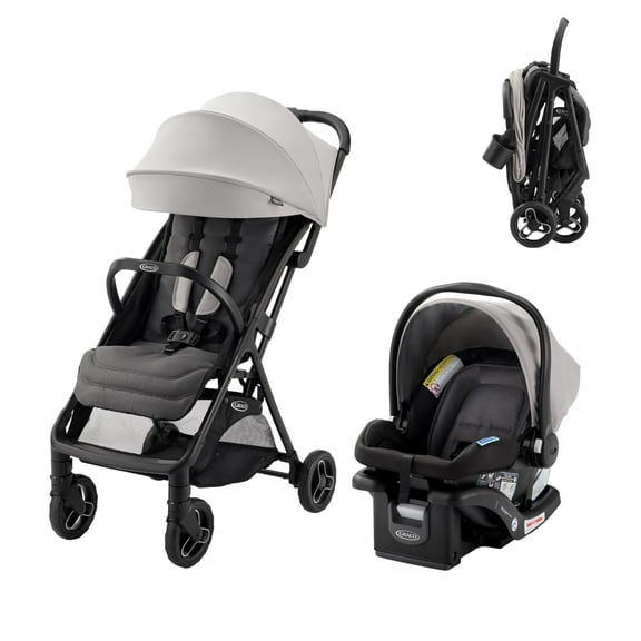 Graco Ready2Jet Travel System with SnugRide Lite Infant Car Seat, Haines, Grey