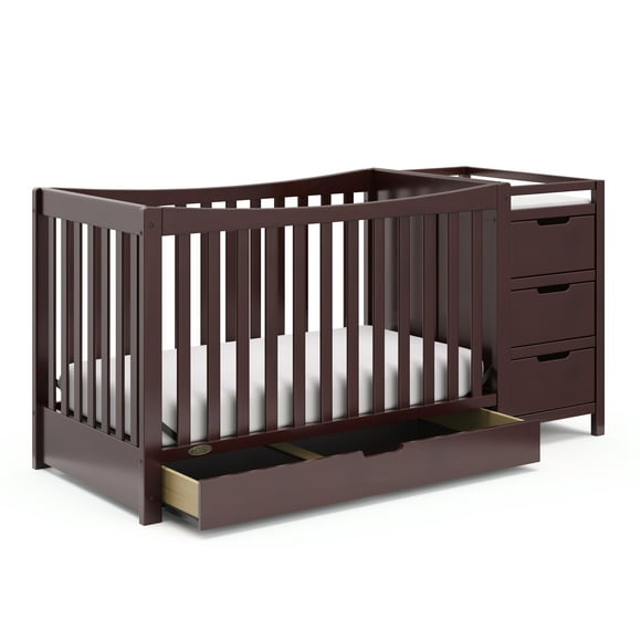 Graco Remi 4-in-1 Convertible Baby Crib and Changer, Espresso