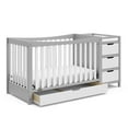 Graco Remi 4in1 Convertible Baby Crib and Changer, Pebble Gray/White