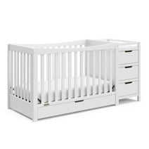 Graco Remi 4-in-1 Convertible Baby Crib and Changer, White