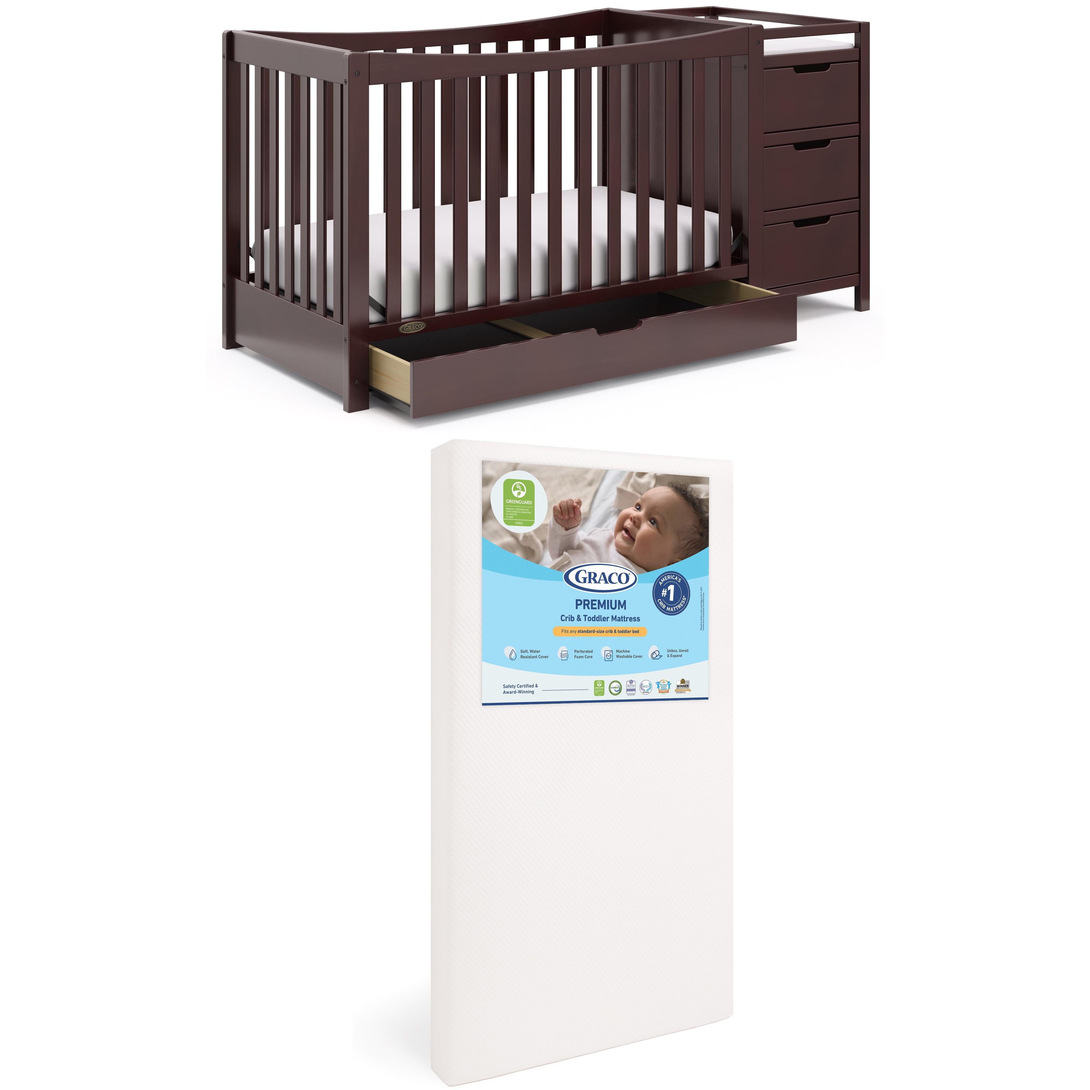 Graco Remi 4-in-1 Convertible Crib and Changer and Premium Crib