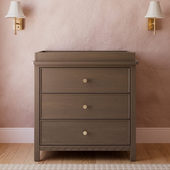 Graco Sasha 3 Drawer Chest with Changing Topper, Hazelnut