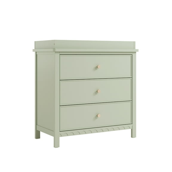 Graco Sasha 3 Drawer Dresser with Infant Changing Topper, Sage