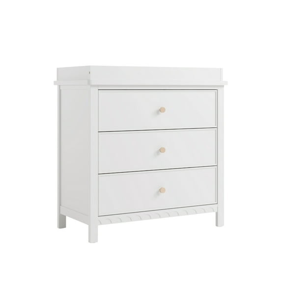 Graco Sasha 3 Drawer Dresser with Infant Changing Topper, White
