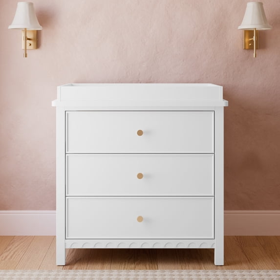 Graco Sasha 3 Drawer Chest with Changing Topper, White