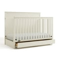 thumbnail image 1 of Graco Sasha 5-in-1 Convertible Baby Crib with Drawer, Frosted Oat, 1 of 12