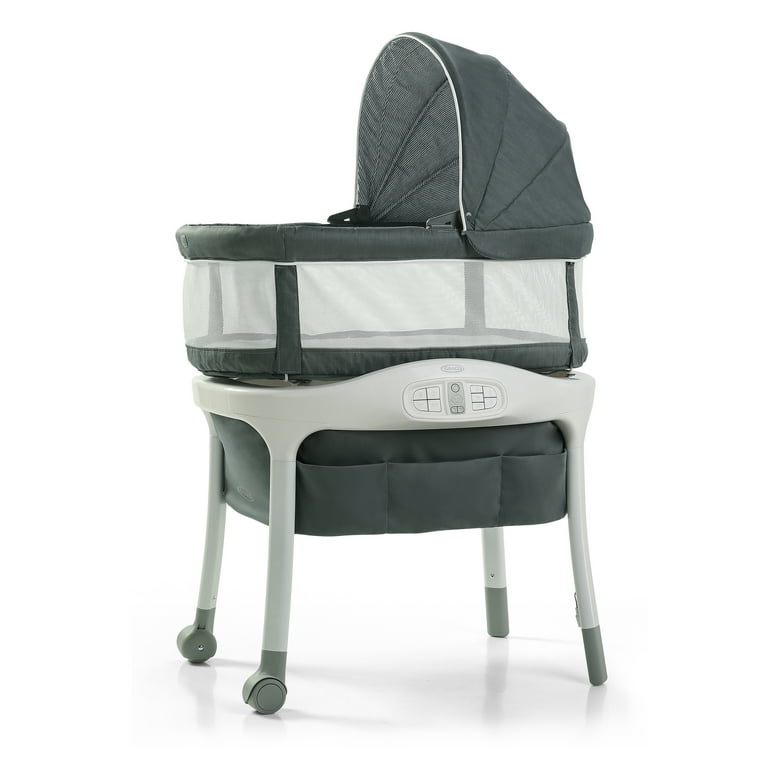 Graco Sense2Snooze Bedside Moving Sleeper Bassinet with Cry