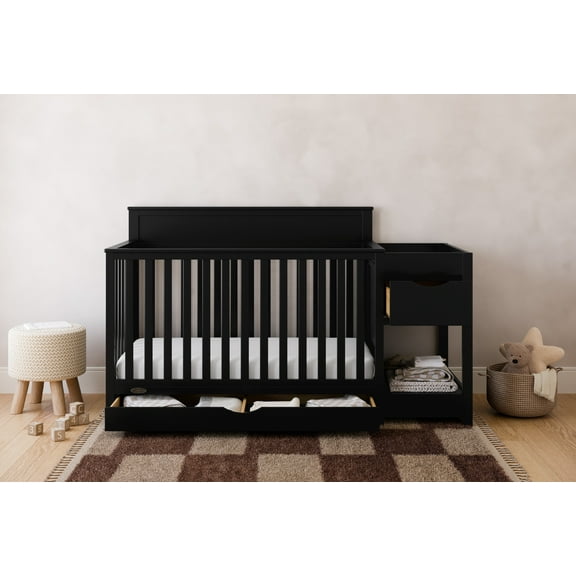Graco Shiloh Convertible Baby Crib and Changer, Black