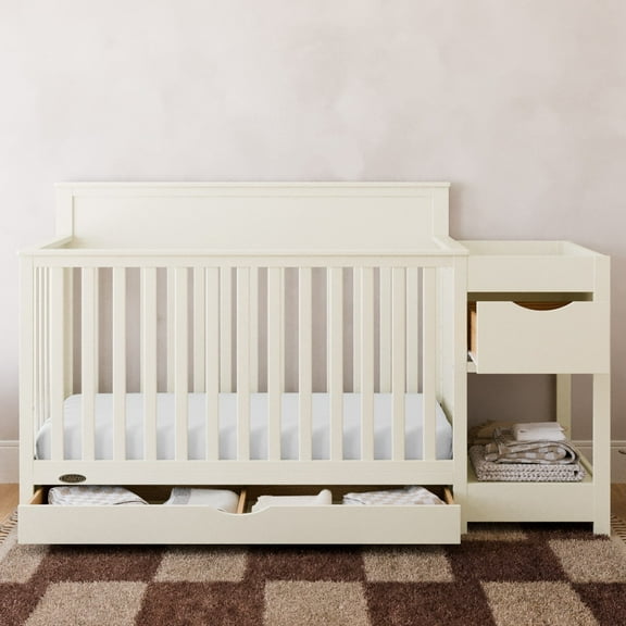 Graco Shiloh Convertible Baby Crib and Changer, Frosted Oat