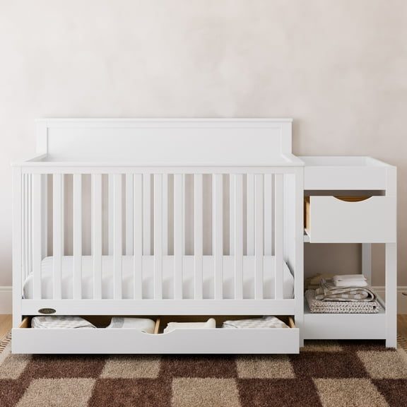 Graco Shiloh Convertible Baby Crib and Changer, White