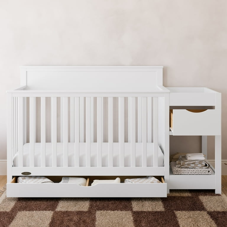 Graco Shiloh Convertible Baby Crib and Changer, White