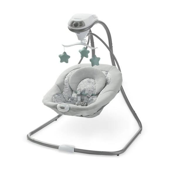 Graco Simple Sway Baby Swing with Adjustable Speeds and Plush Seat in Ivy