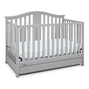 Graco Solano 4-in-1 Convertible Baby Crib with Drawer, Pebble Gray