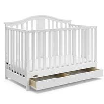 Graco Solano 4-in-1 Convertible Baby Crib with Drawer, White