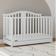 Graco Solano 4-in-1 Convertible Baby Crib with Drawer, White