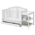 Graco Solano 4in1 Convertible Crib and Changer with Drawer, White