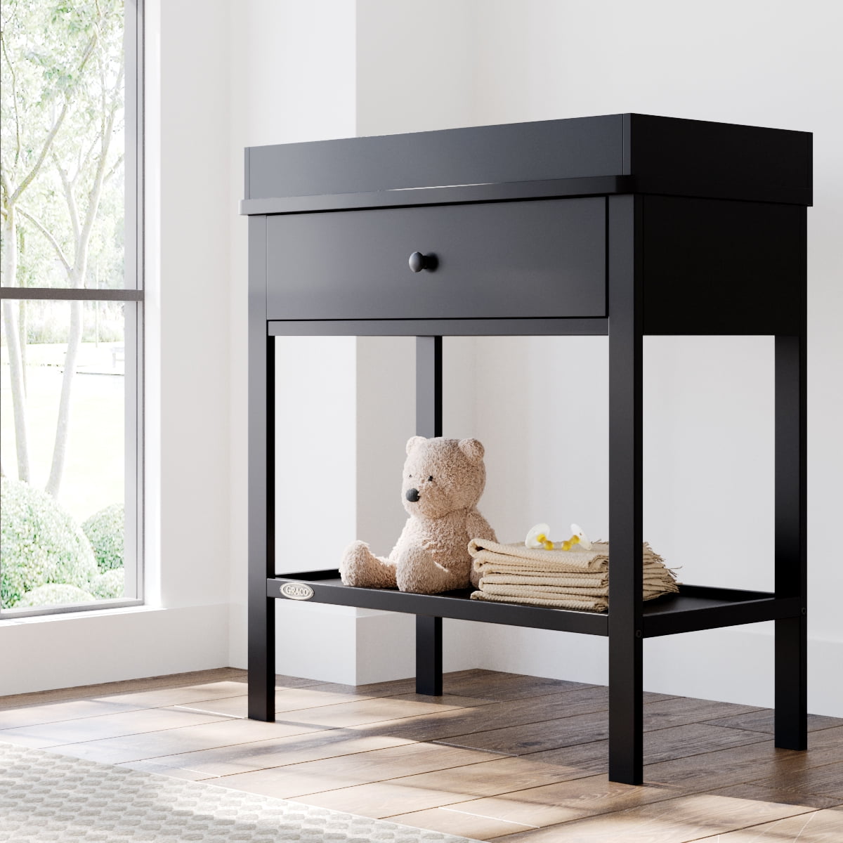 Graco Storage Infant Changing Table, Black