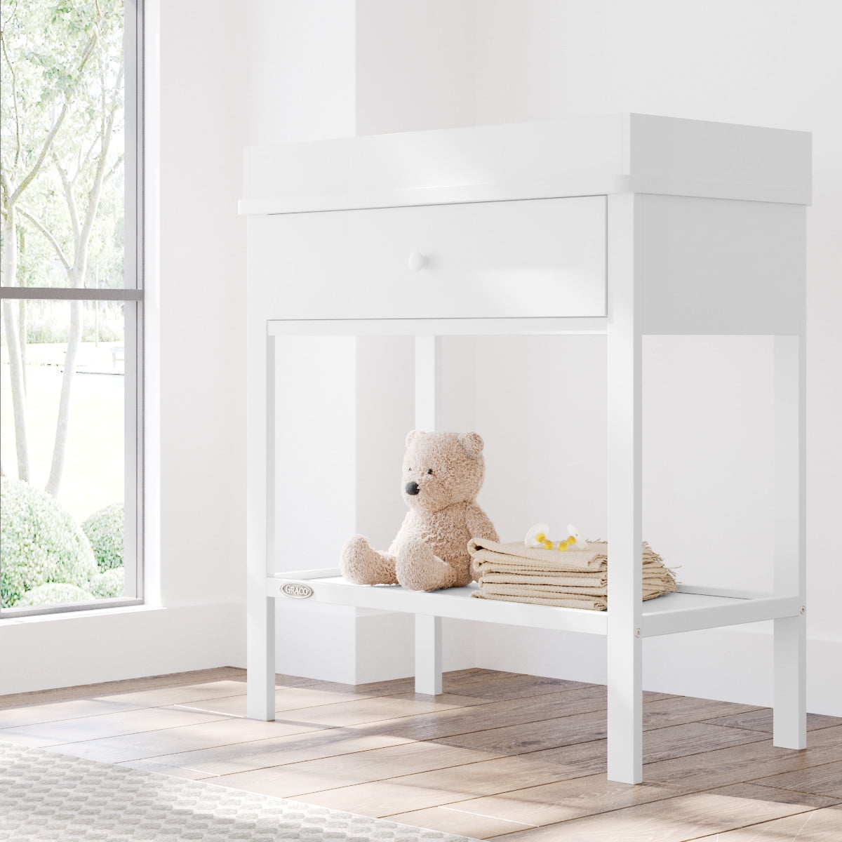 Graco Storage Infant Changing Table, White