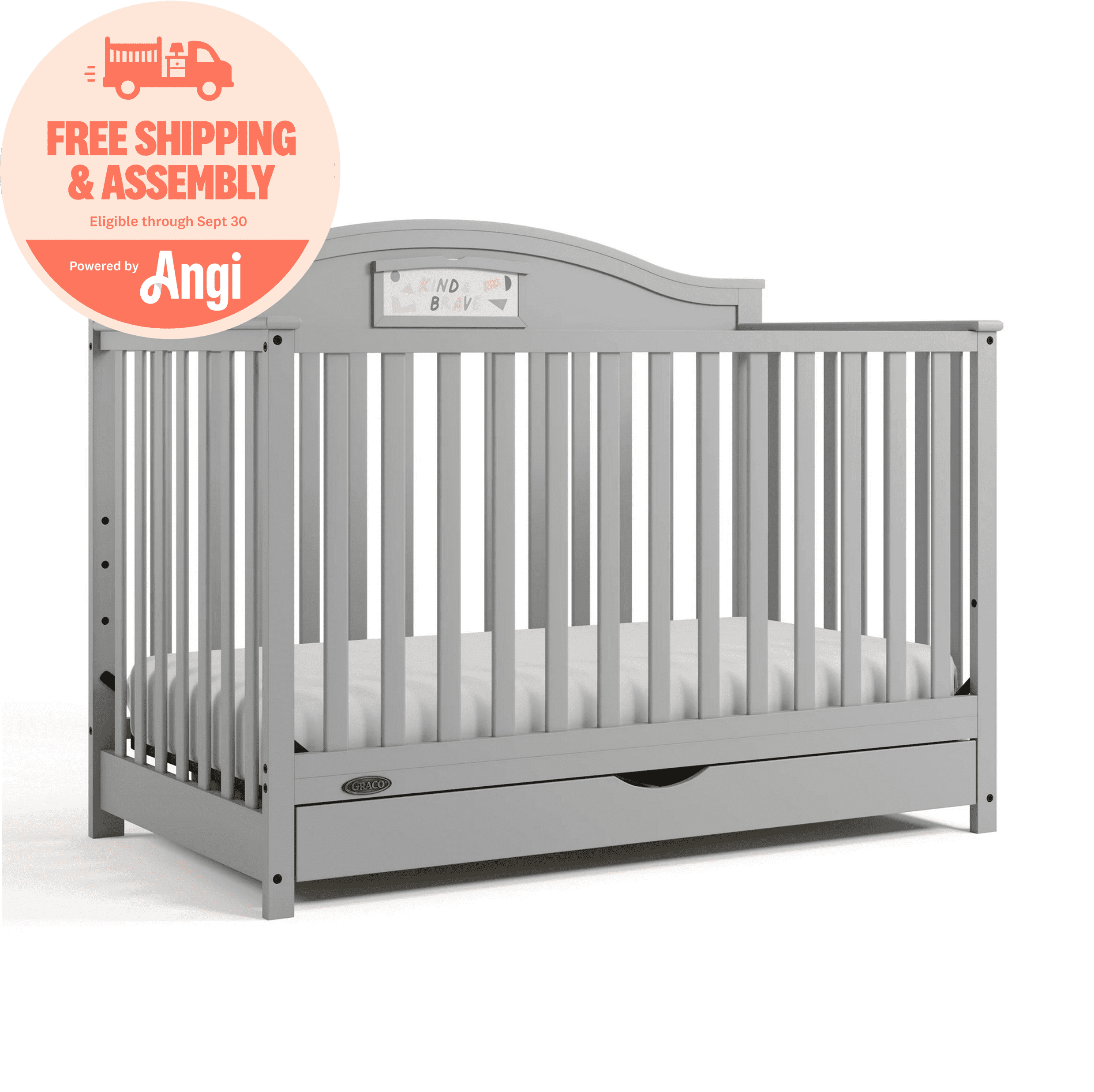 Graco 5-in-1 Convertible Crib with Drawer Pebble Angola Ubuy