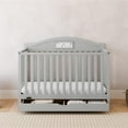 thumbnail interactive-video image 1 of Graco Story 5-in-1 Convertible Baby Crib with Drawer and Reversible Headboard, Pebble Gray, 1 of 15