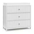 thumbnail image 1 of Graco Teddi 3 Drawer Dresser with Infant Changing Topper, White, 1 of 17